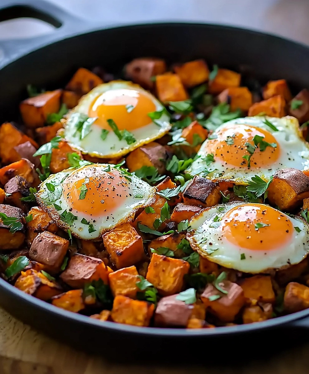 Sweet Potato Hash Eggs