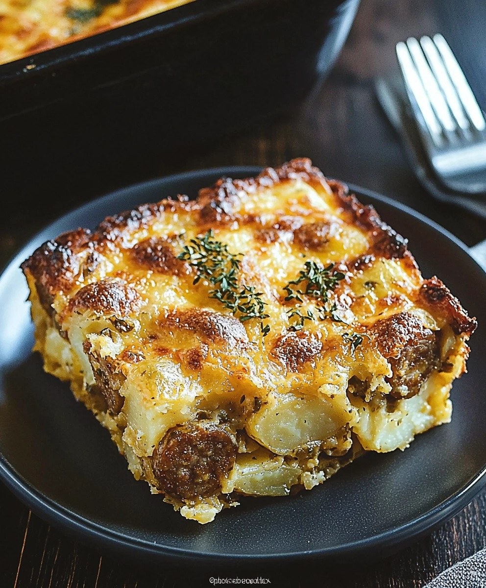 Cheesy Sausage Potato Casserole