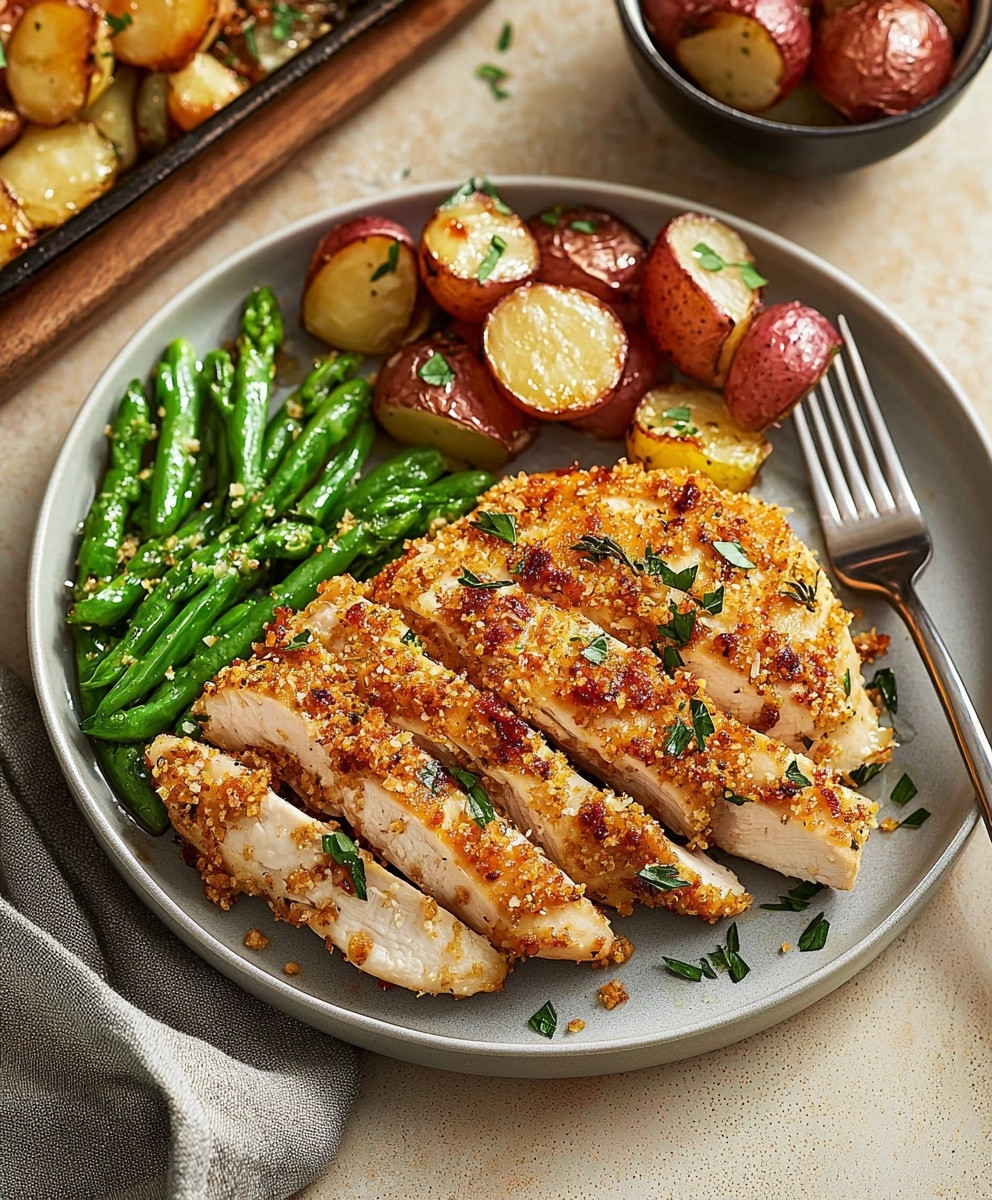 Parmesan Crusted Chicken Dinner