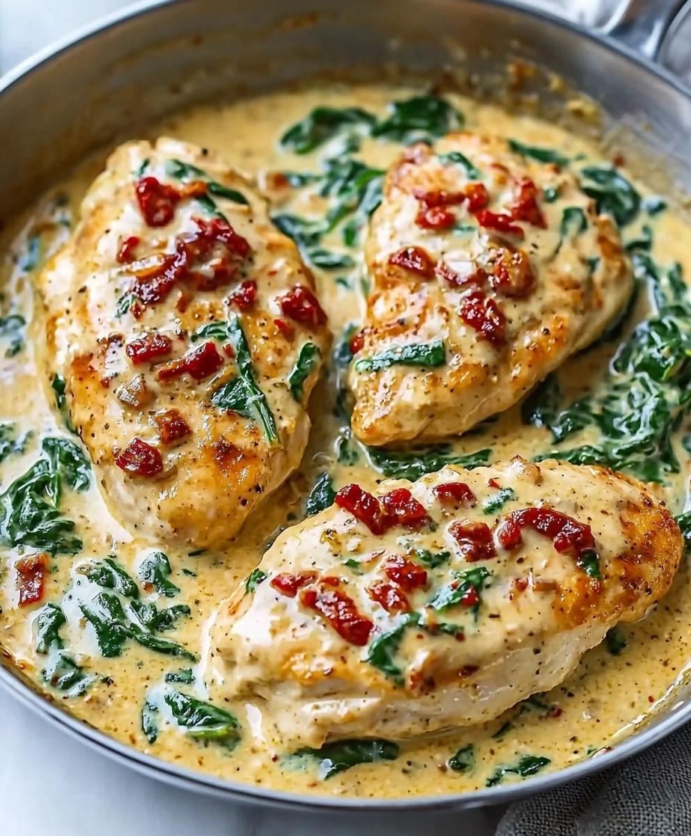 Creamy Chicken Spinach Parmesan