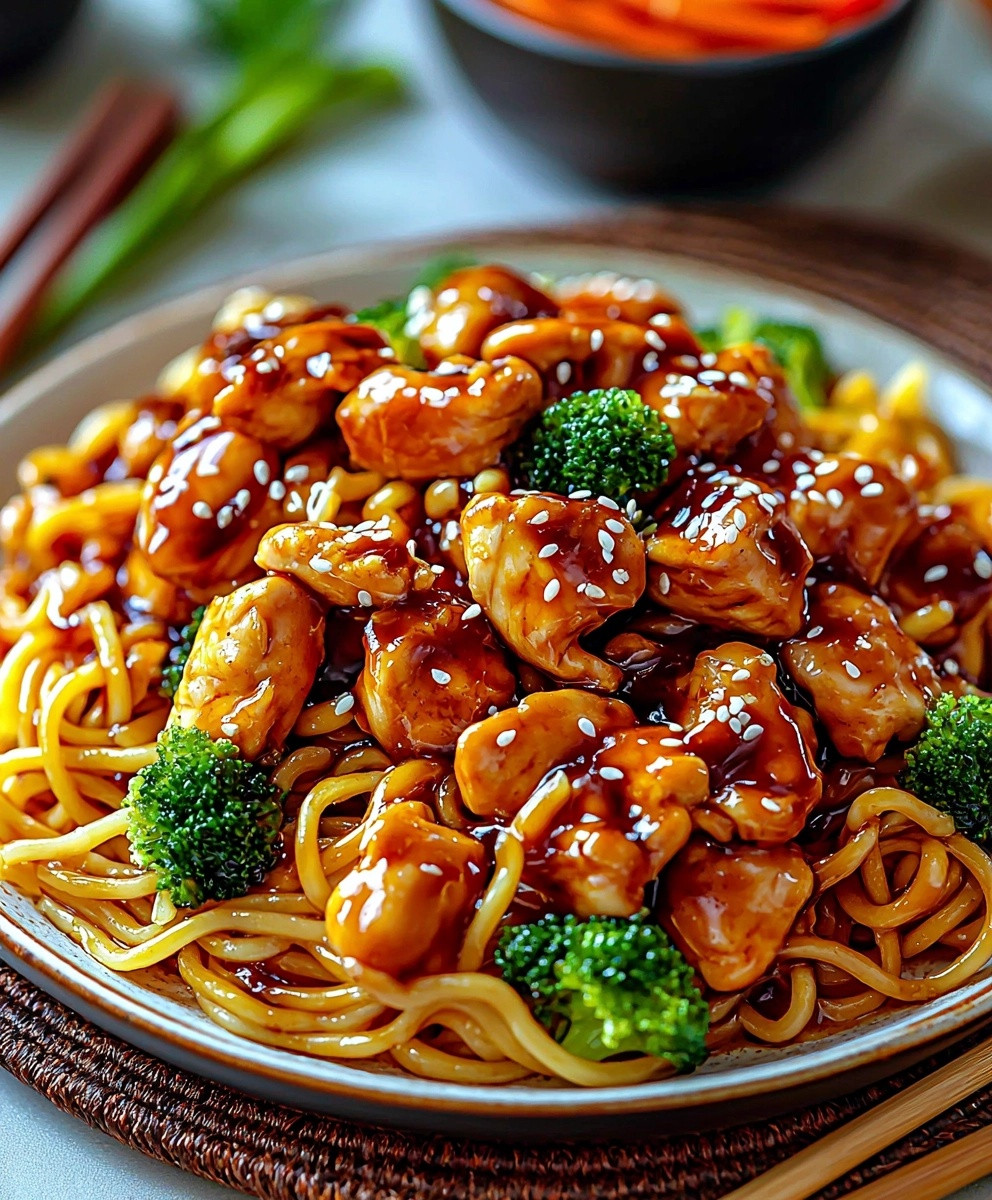 Chicken Teriyaki Noodles Dish