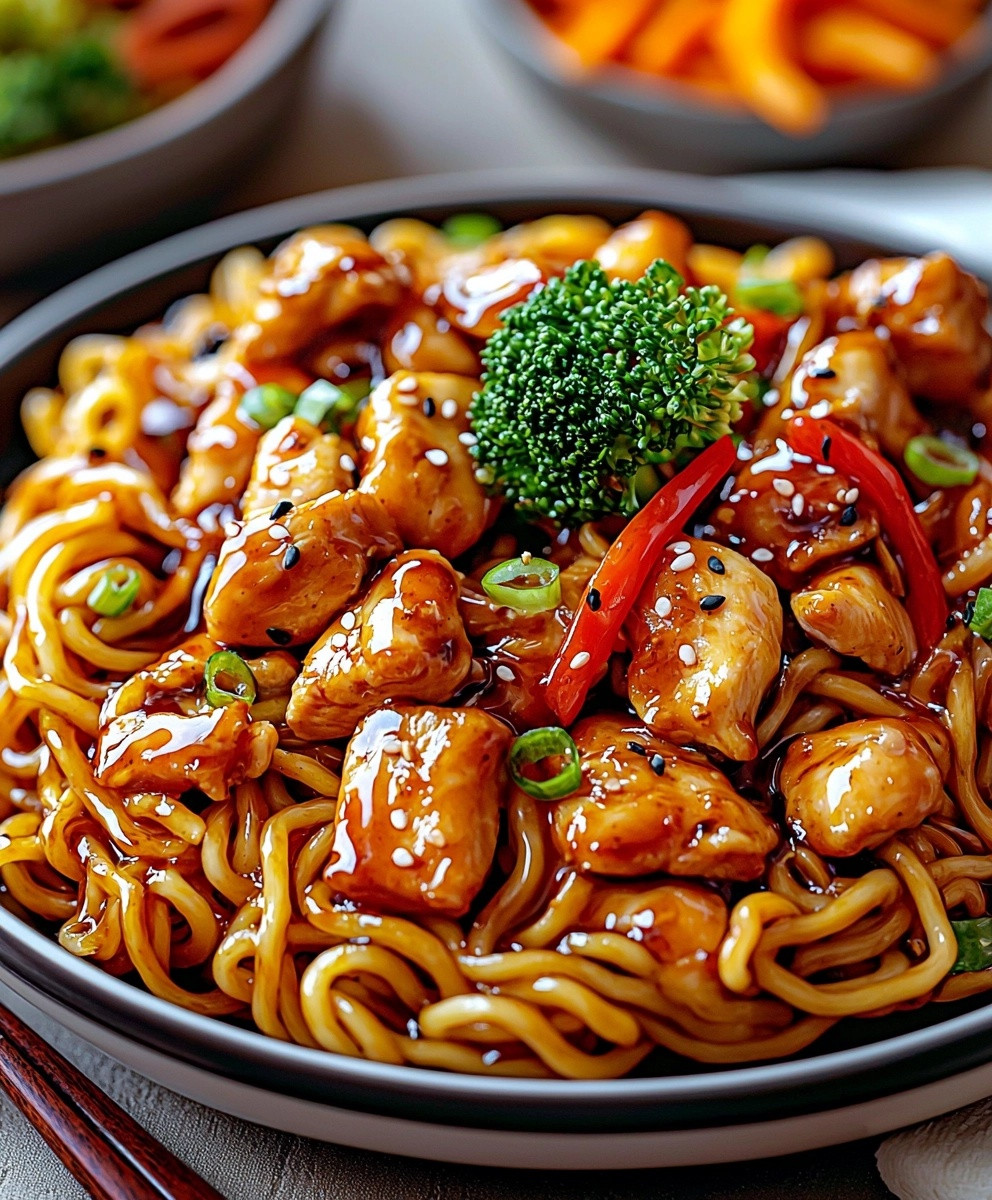 Chicken Teriyaki Noodles Dish