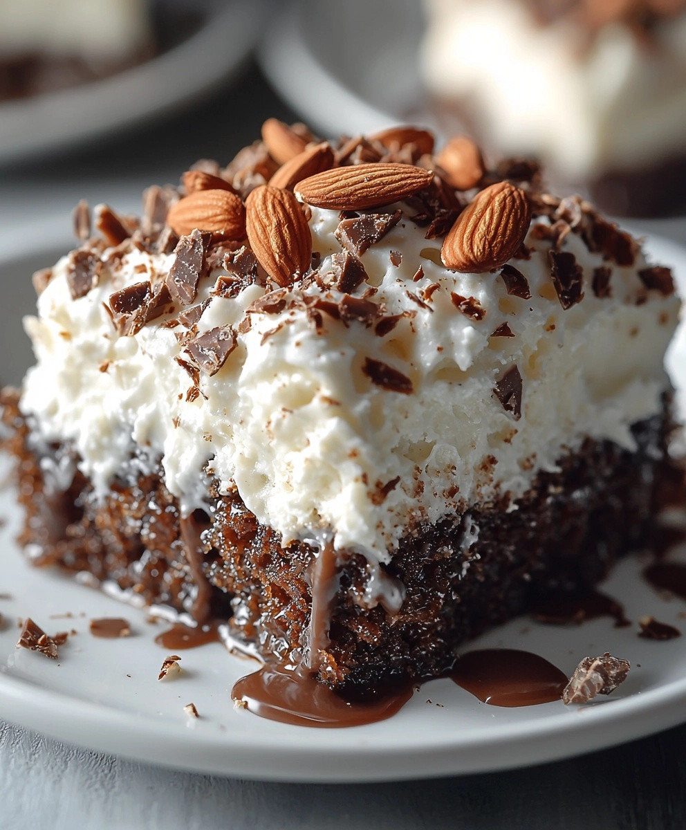 Almond Joy Poke Cake