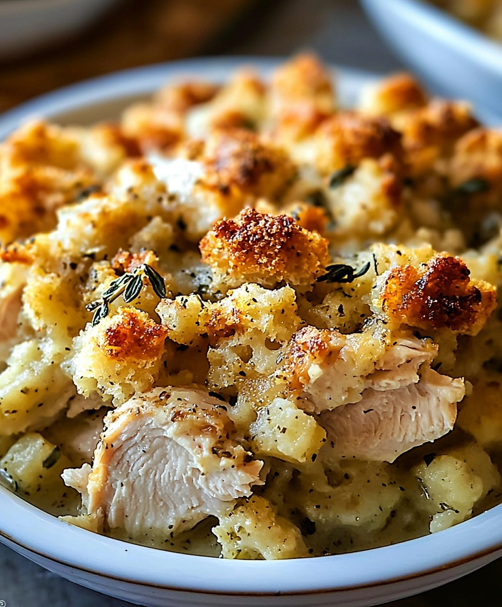 Chicken Stuffing Casserole