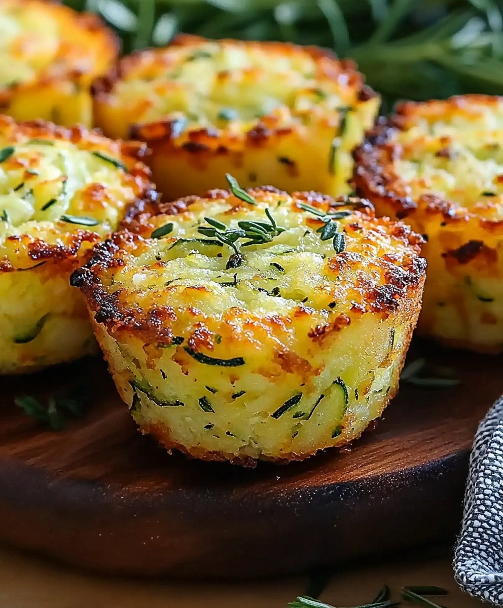 Crispy Parmesan Zucchini Muffins