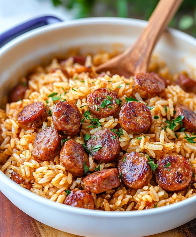 One Pot Sausage and Rice