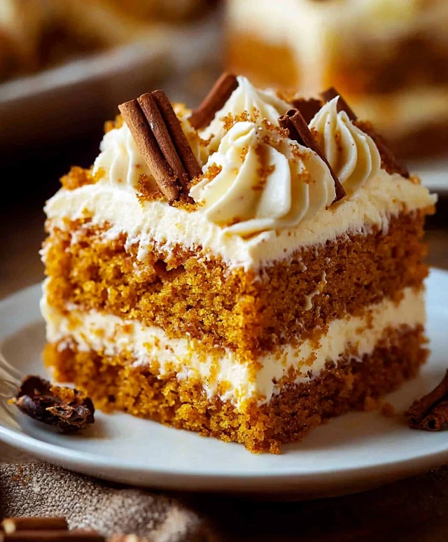 Pumpkin Cake with Cream Cheese
