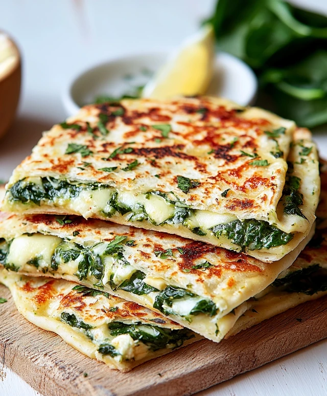 Spinach cheese flatbreads