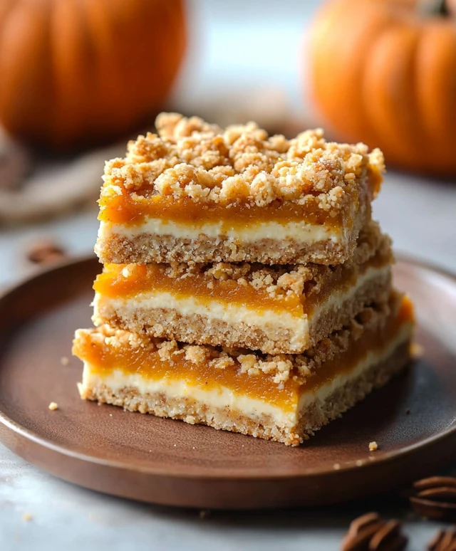 Pumpkin Crumble Bars