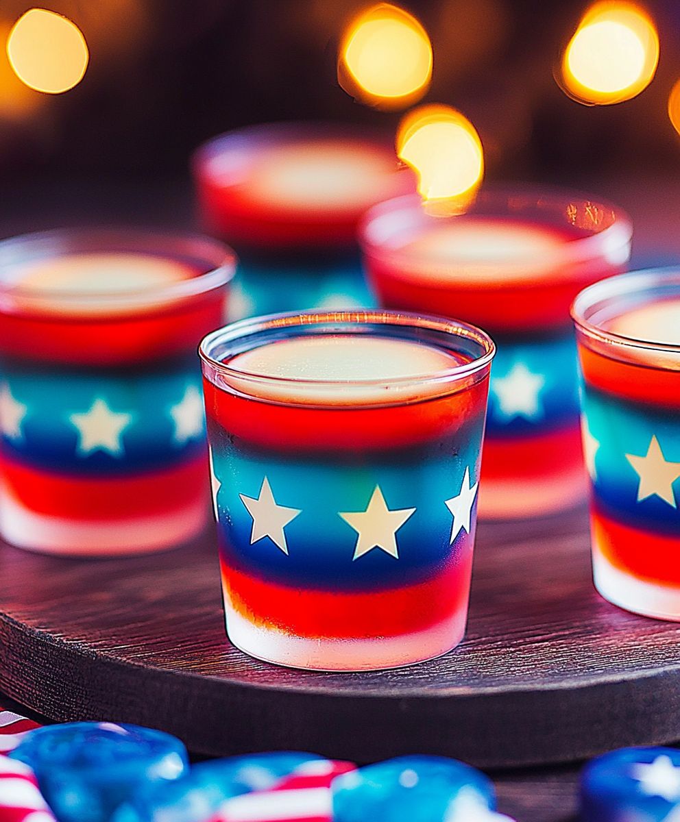 American Flag Jello Shots