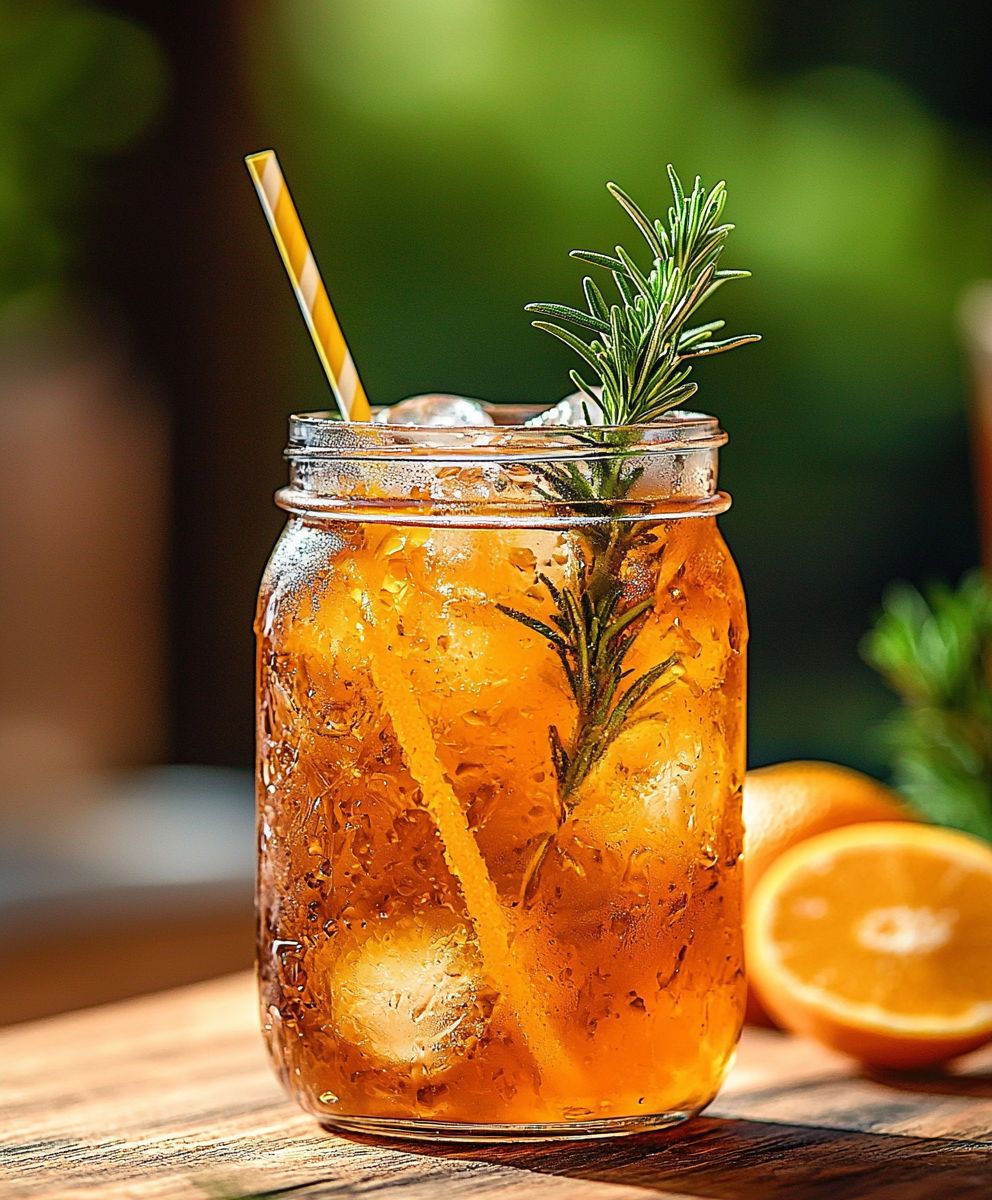 Orange Rosemary Iced Tea