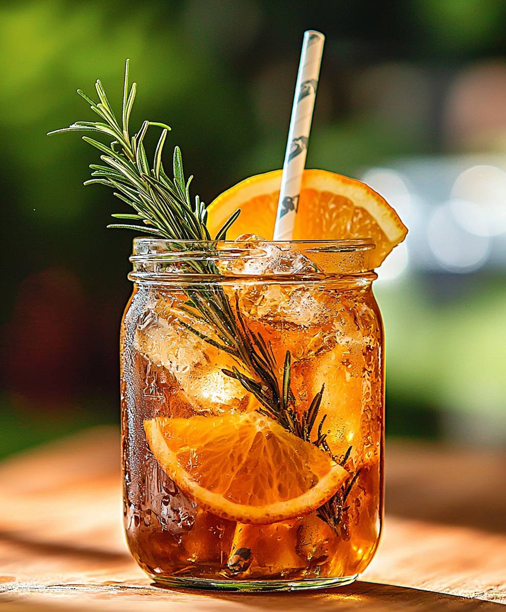 Orange Rosemary Iced Tea