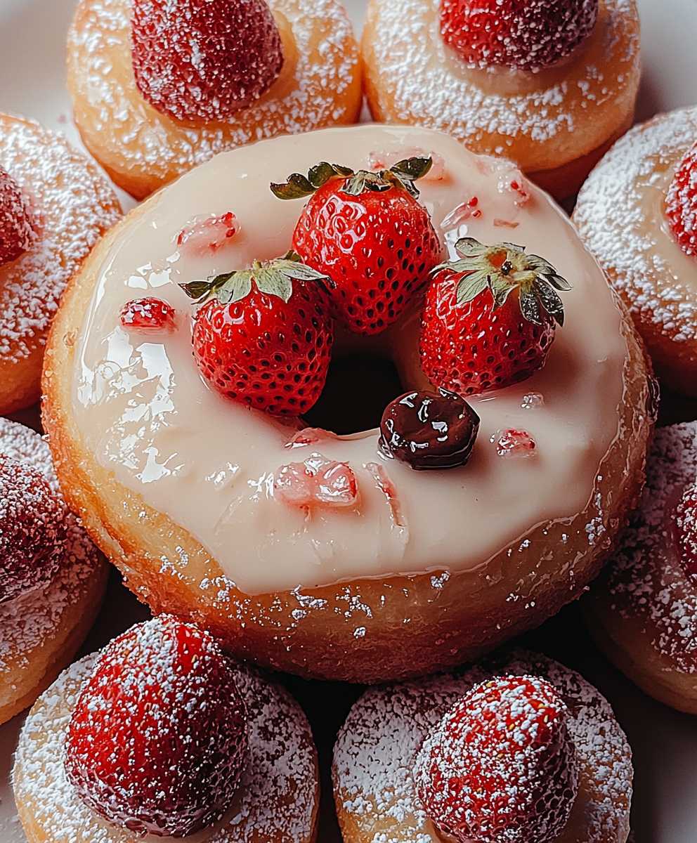Strawberry Vanilla Cronut