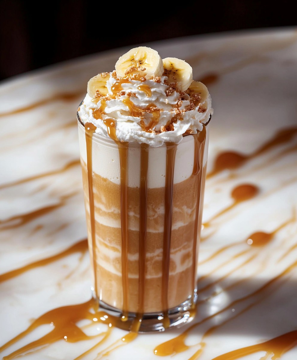 Banana Caramel Frappe