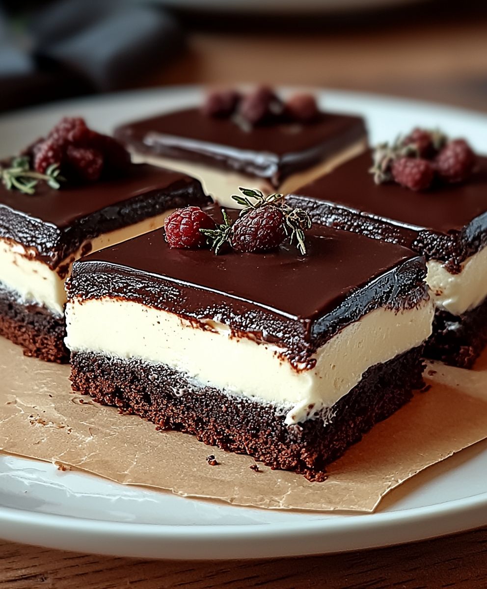Chocolate cream slice