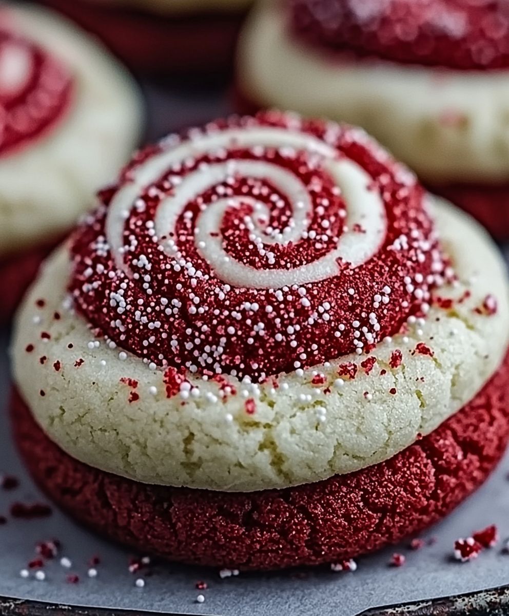 Peppermint Red Velvet Cookies