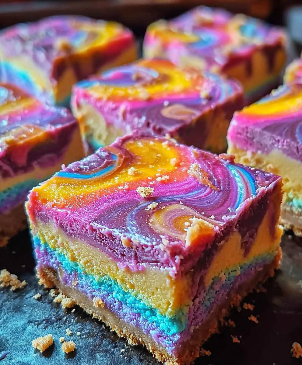Rainbow Cheesecake Bars