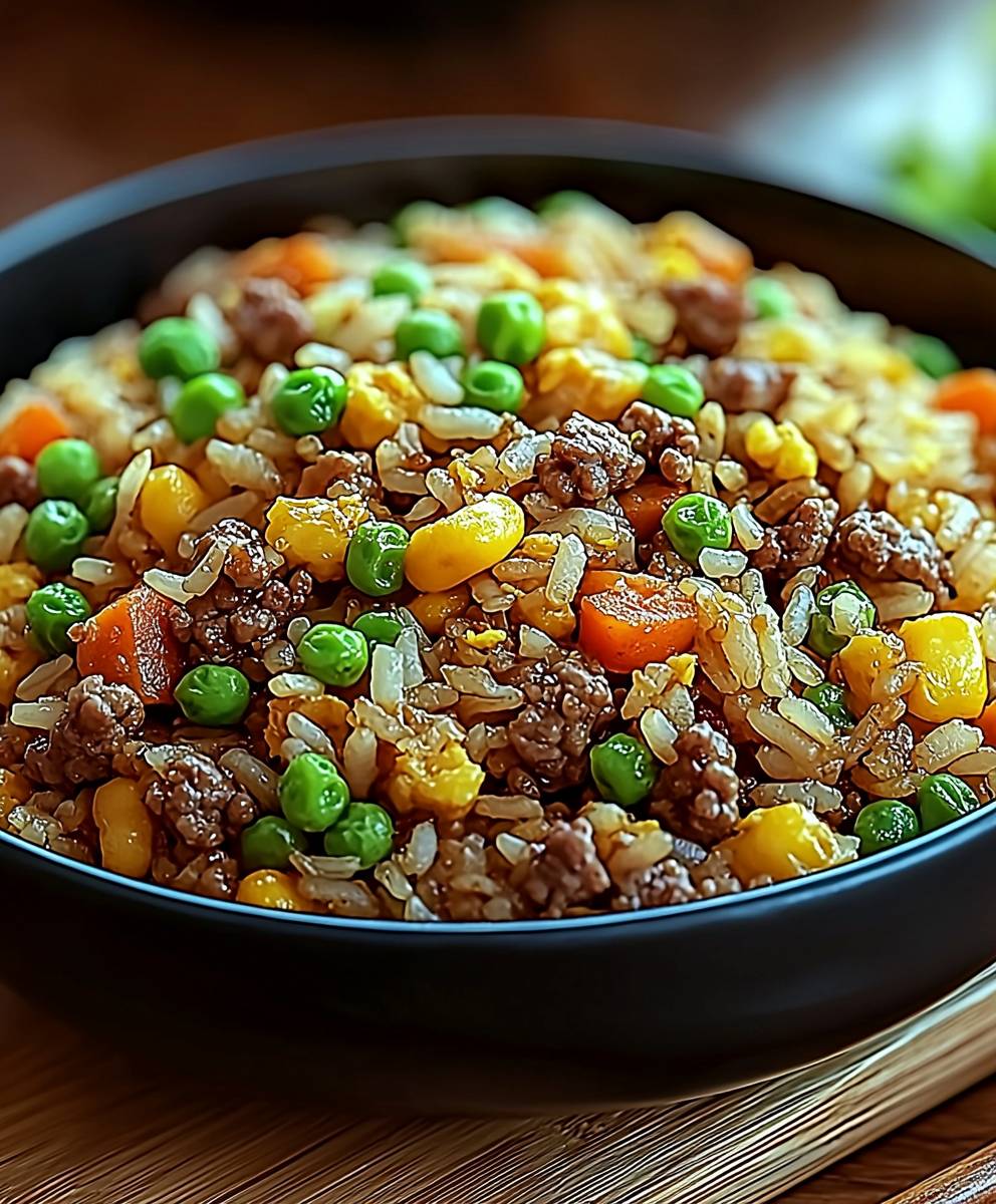 Ground Beef Fried Rice