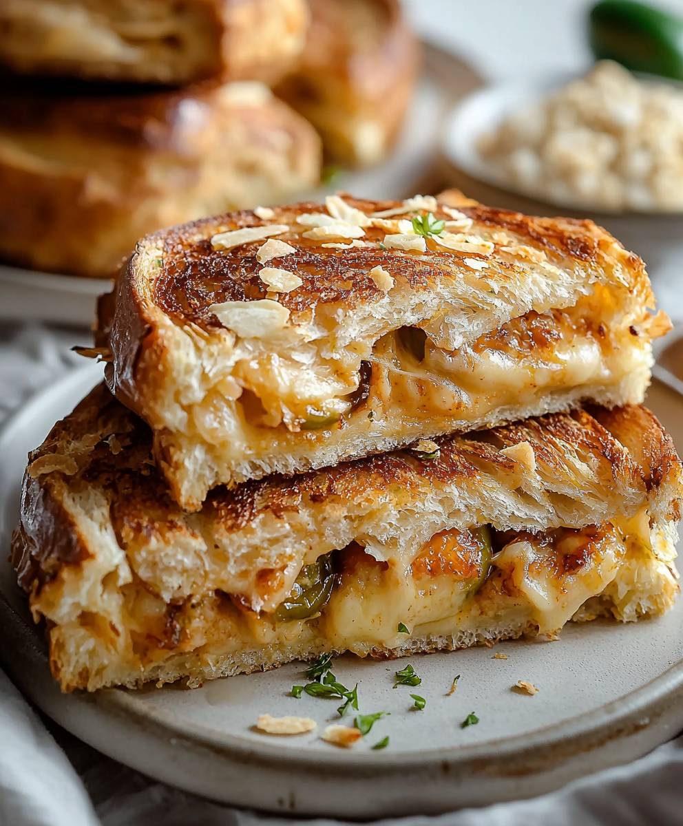 Roasted Jalapeno Popper Grilled Cheese