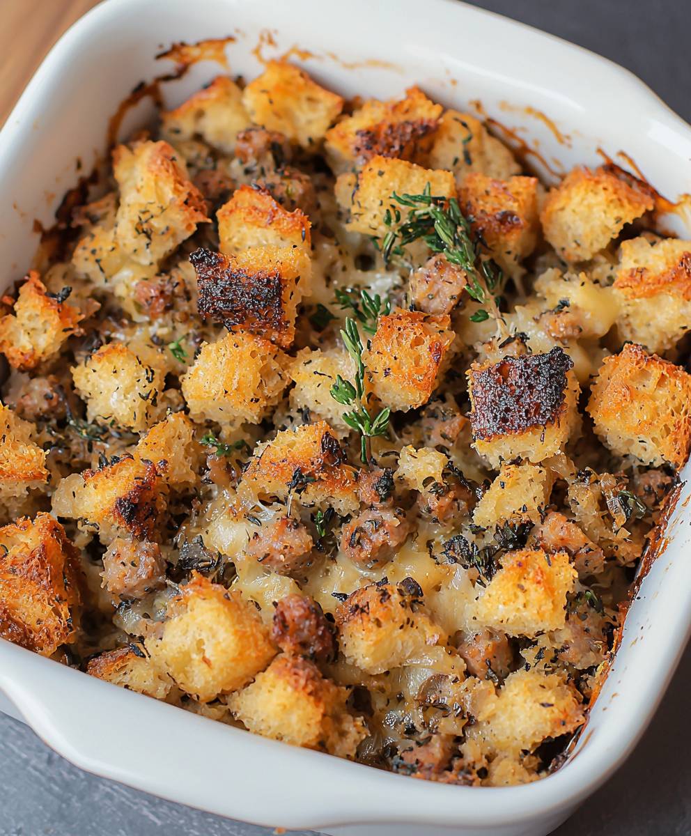 Sourdough sausage stuffing