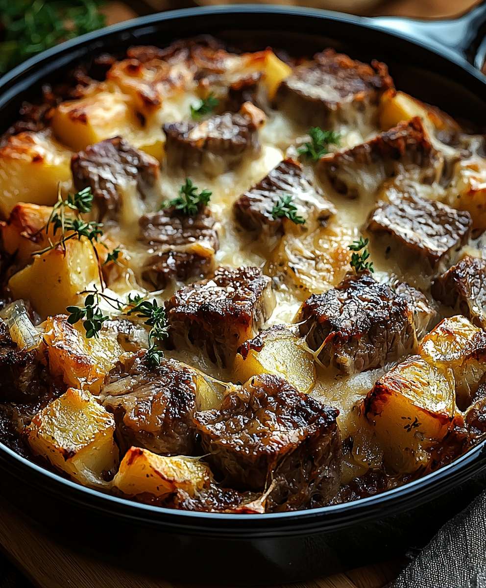 Cowboy Steak Potato Casserole