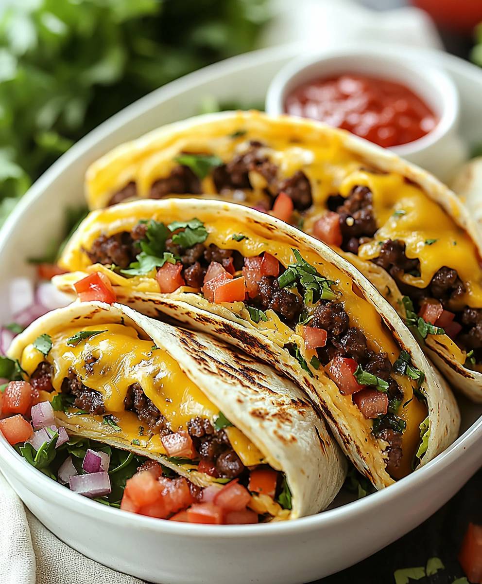 Grilled Cheeseburger Wraps