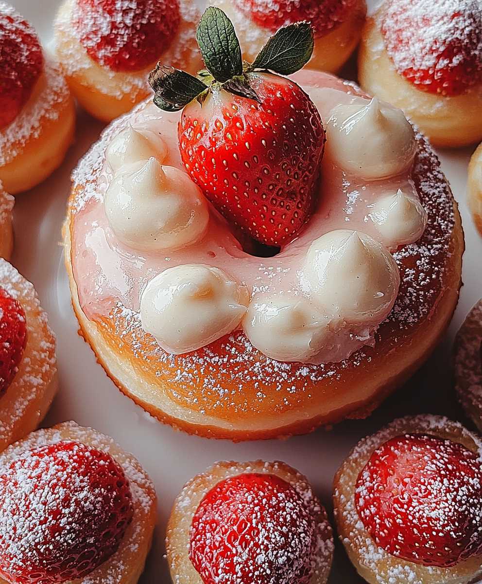 Strawberry Vanilla Cronut