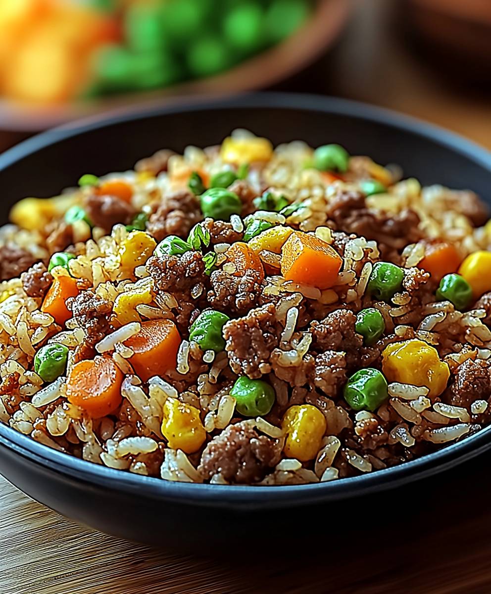 Ground Beef Fried Rice