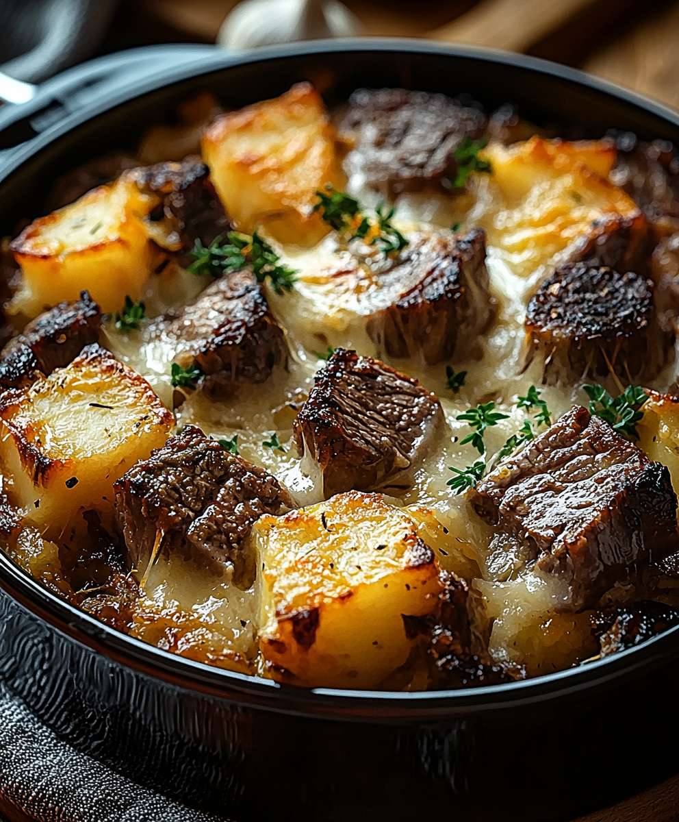 Cowboy Steak Potato Casserole