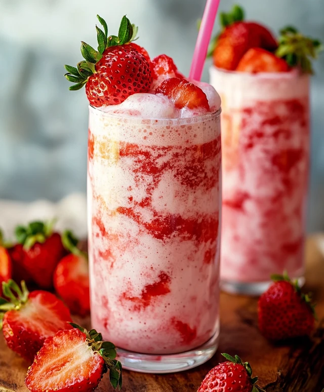 Vegan strawberry milk