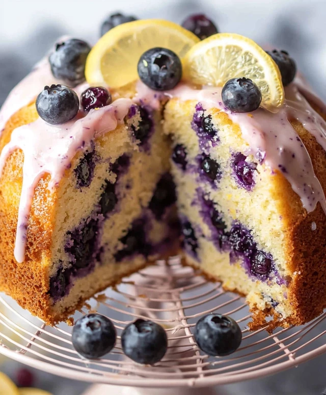Blueberry Lemon Sponge Cake