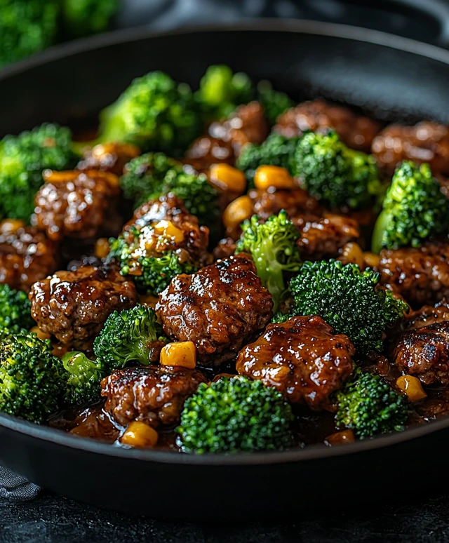 Keto Hamburger Broccoli Skillet