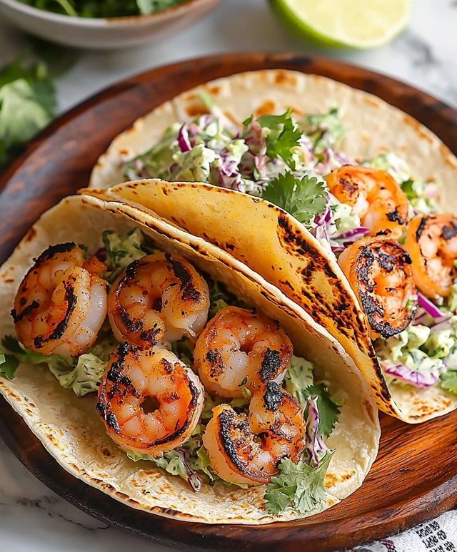 Cilantro Lime Shrimp Tacos