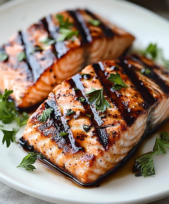 Balsamic Glazed Salmon Dish
