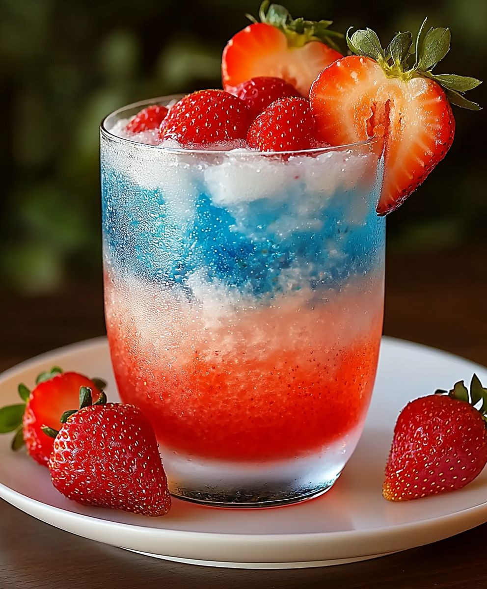 Patron Strawberry Blue Hawaiian Cocktail