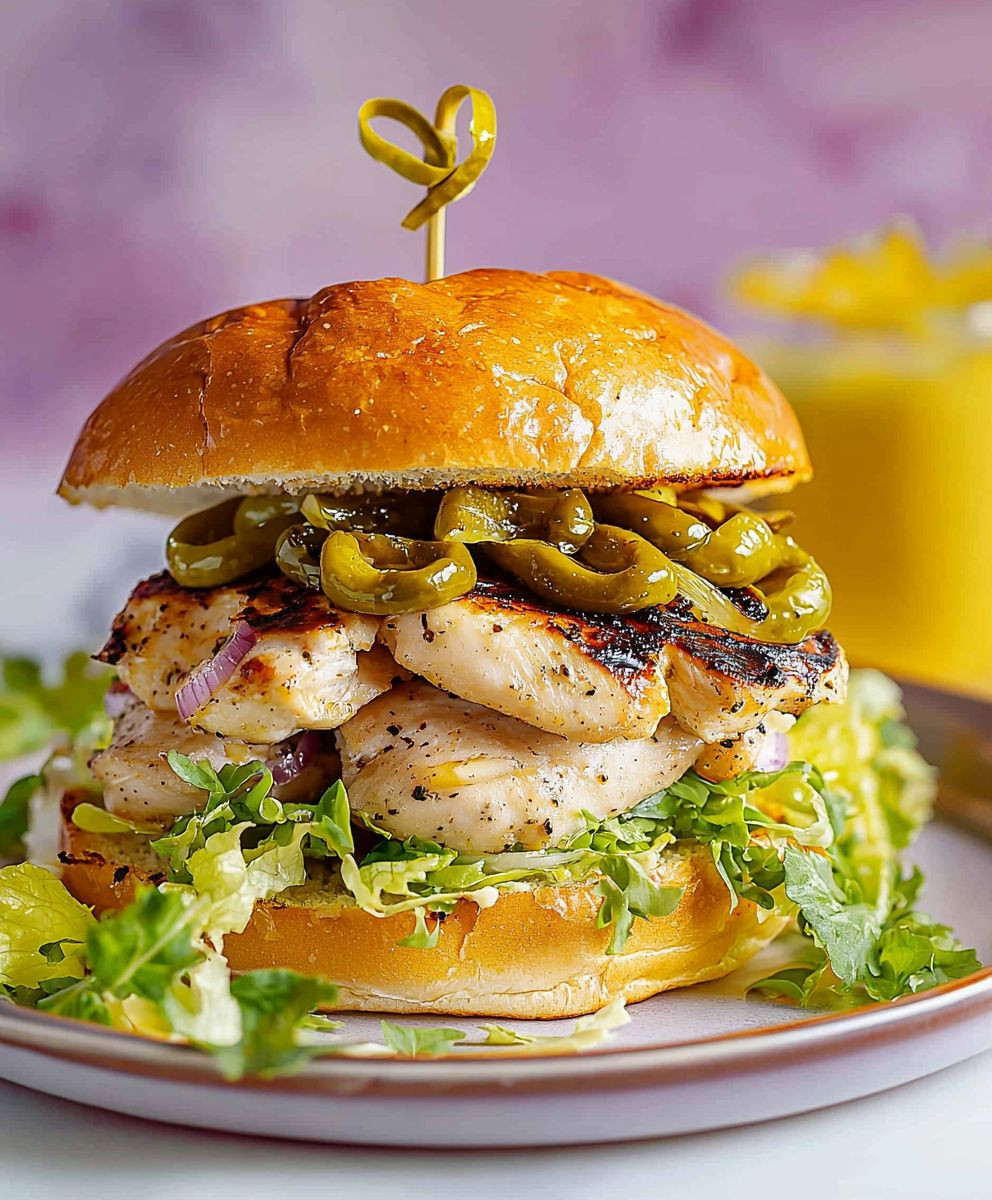 Pepperoncini Grilled Chicken Sandwich