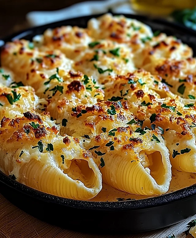 Creamy Seafood Stuffed Shells