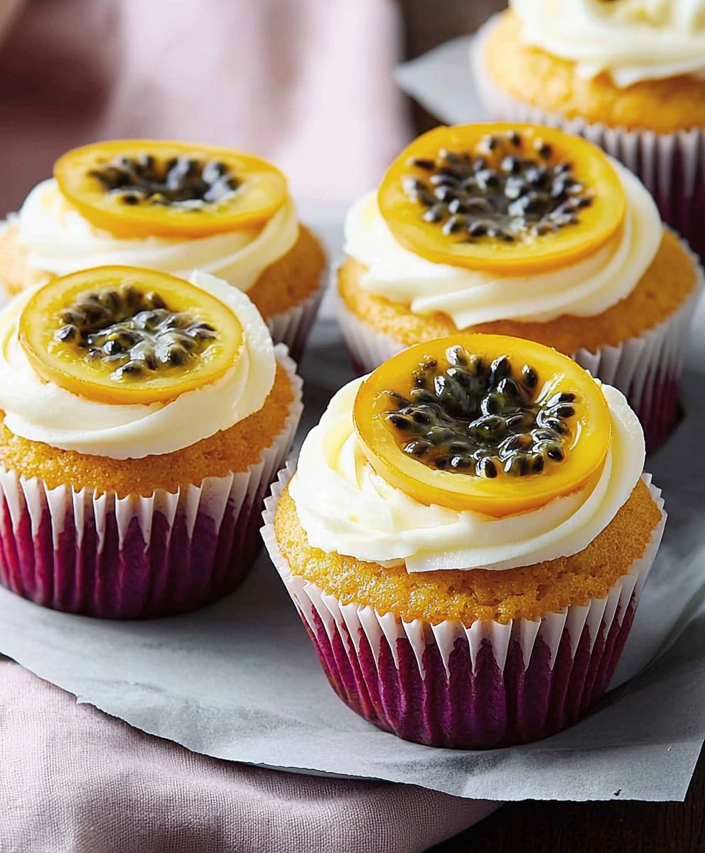 Passionfruit Yoghurt Cupcakes
