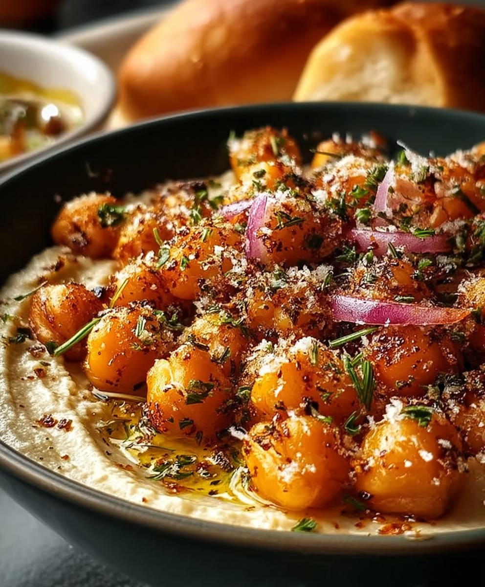 Roasted Garlic Parmesan Chickpeas