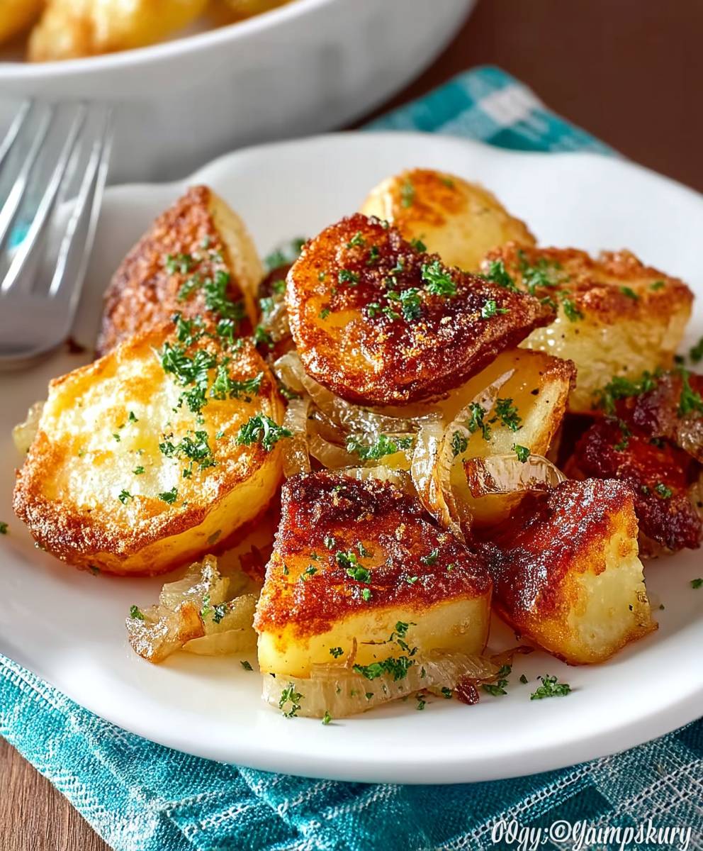 Oven Fried Potatoes Onions