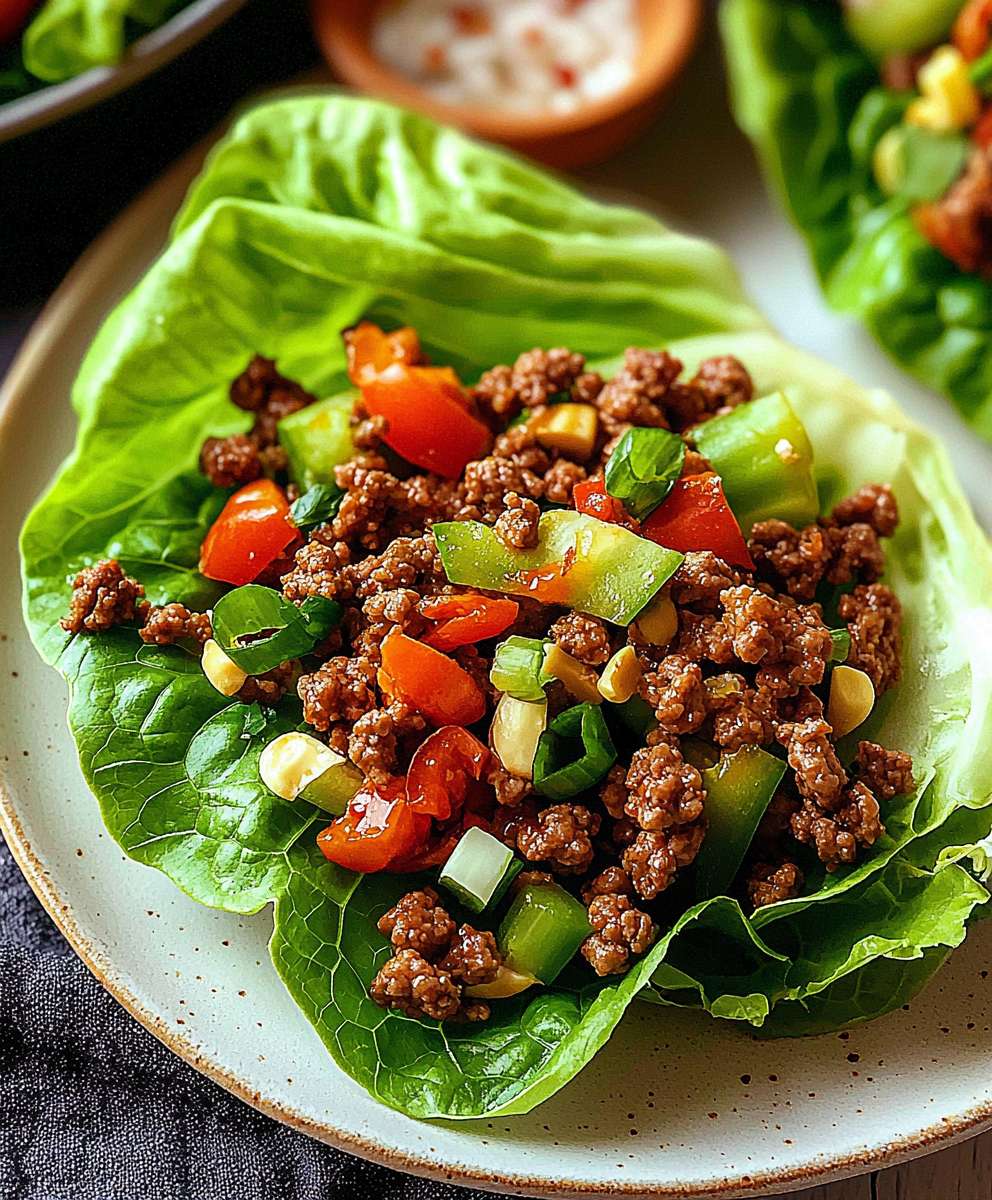 Ground Beef Lettuce Wraps