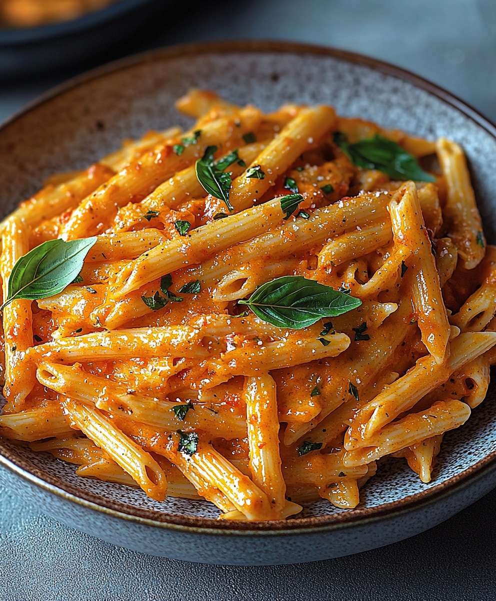 Roasted red pepper pasta