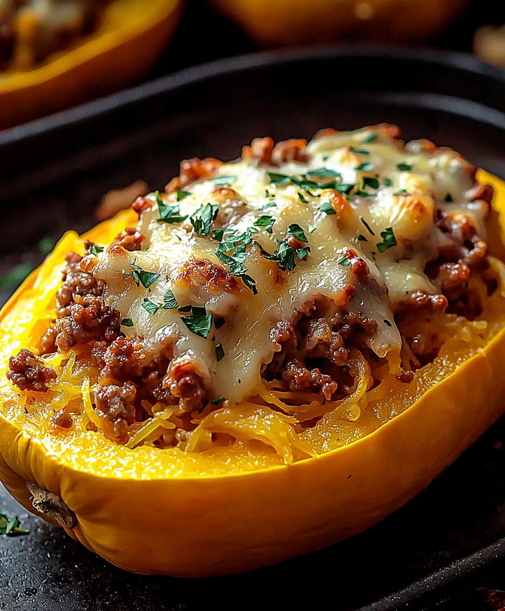 Sausage Stuffed Spaghetti Squash