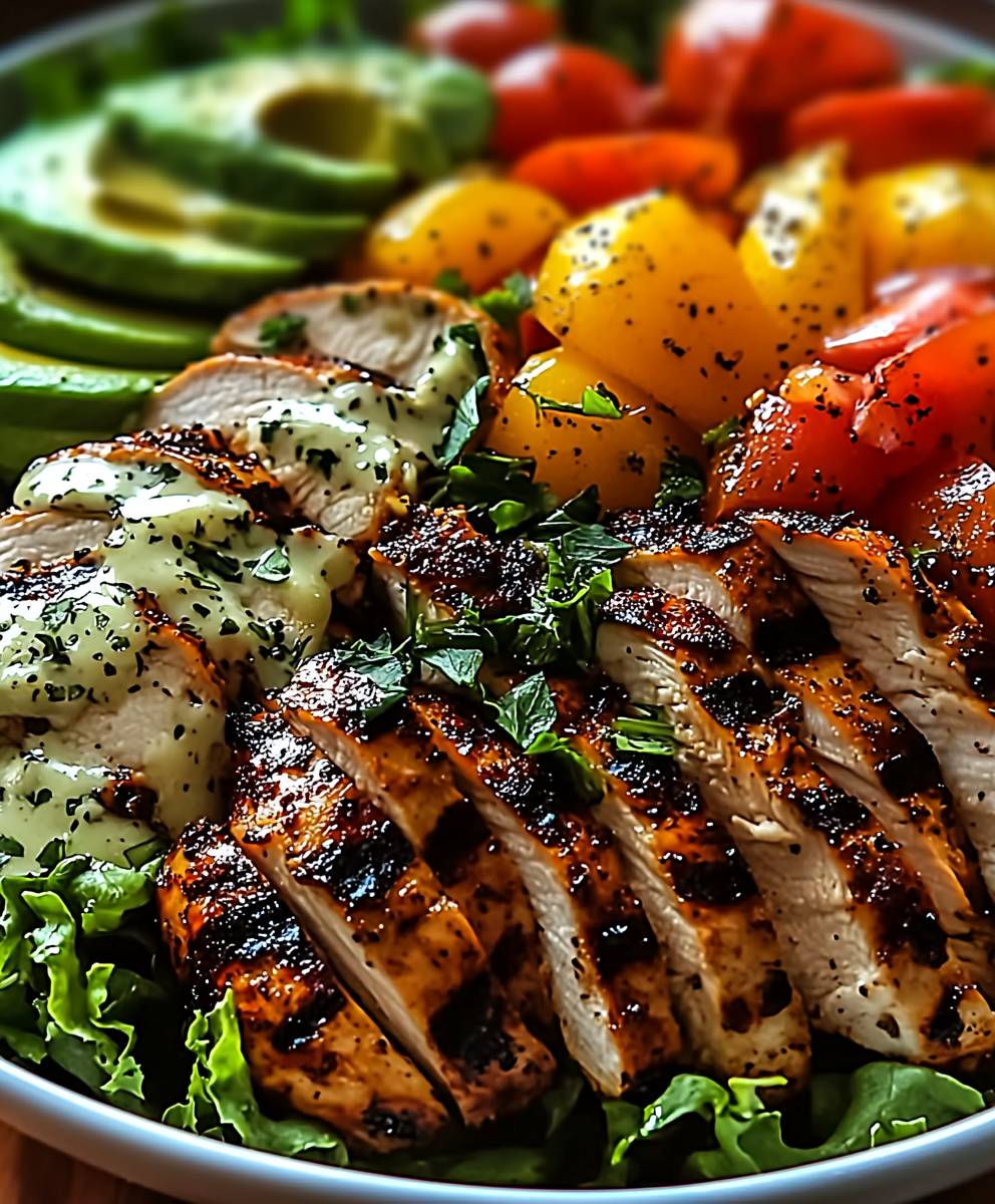 Grilled Chicken Avocado Salad