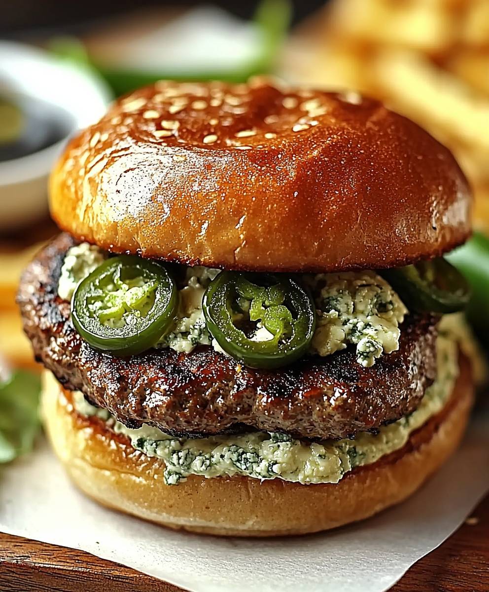 Jalapeno Gorgonzola Burgers