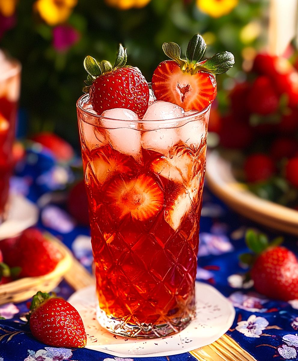 Strawberry sweet tea