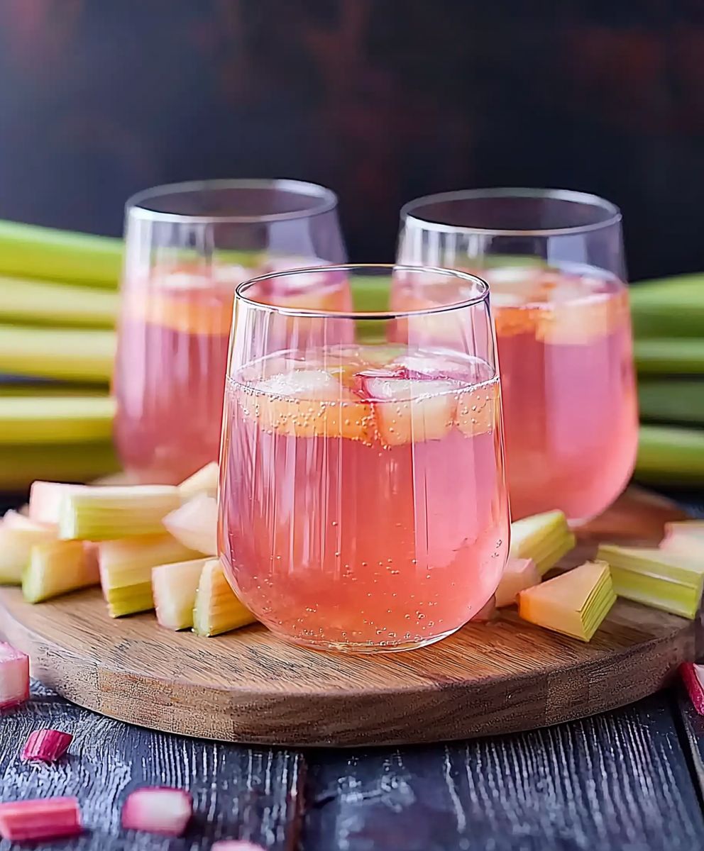 Rhubarb infused water