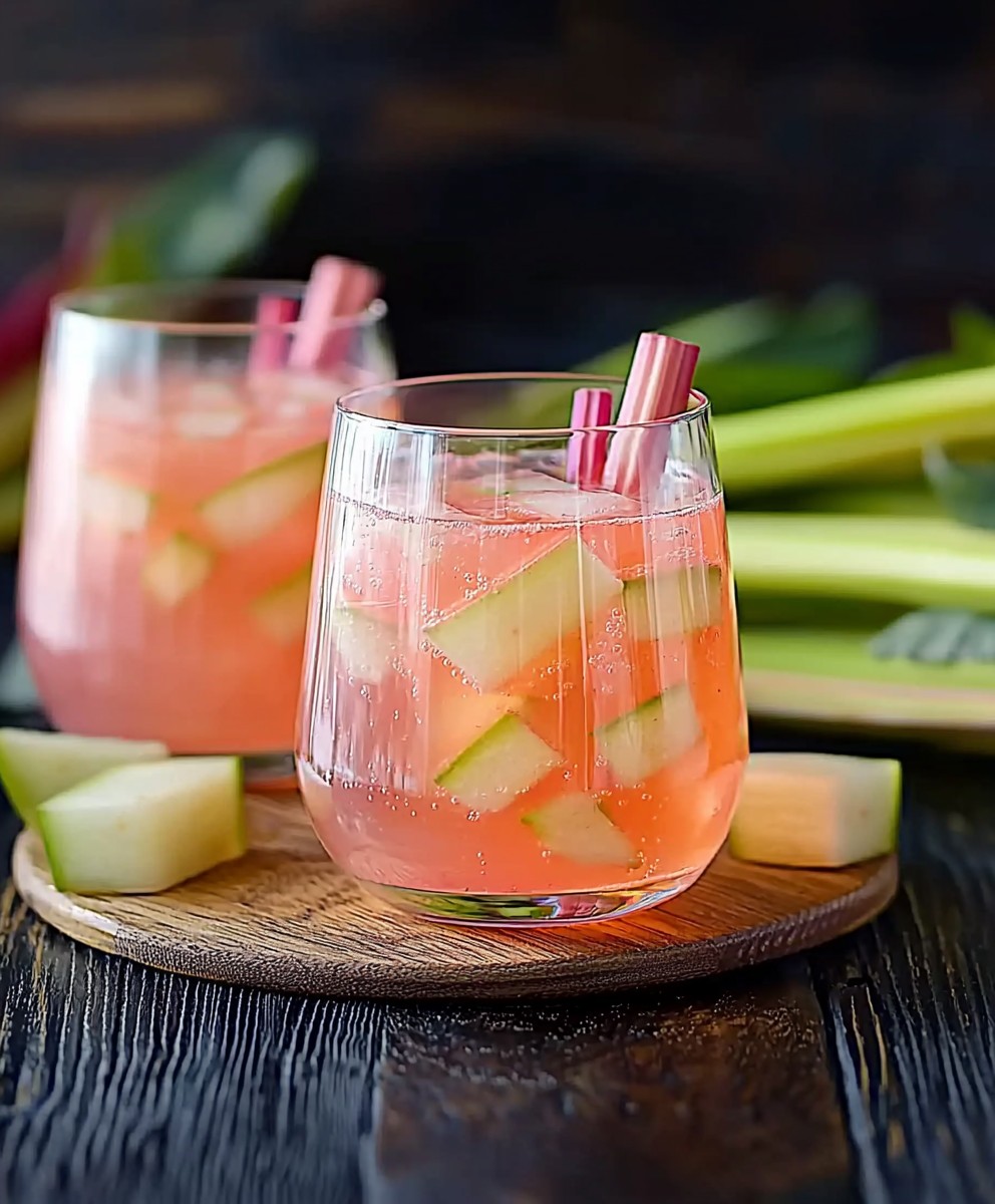 Rhubarb infused water