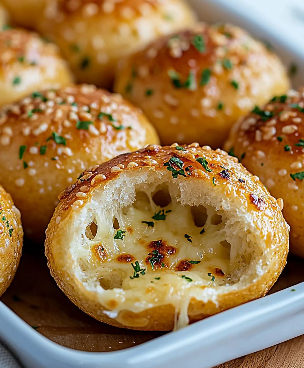 Garlic cheese bread bites
