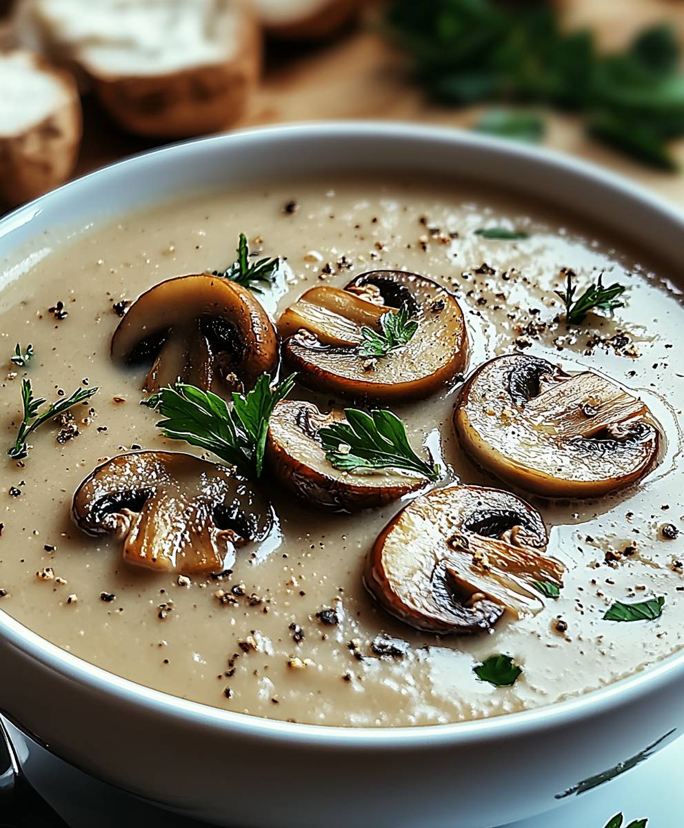 Creamy mushroom soup